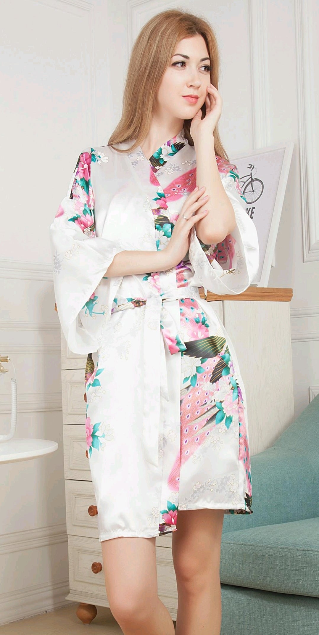 Vegan/Peace Silk Kimono Robes